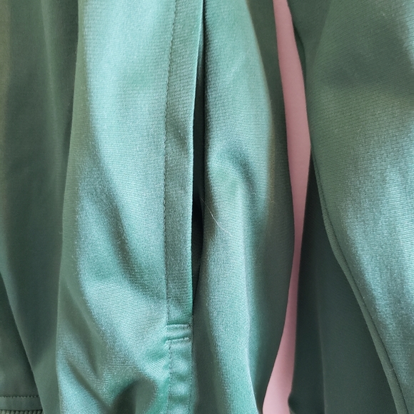 Nike Green White Stripe Sport Warm Up Jacket Zip Up Men Woman Small Like New - Picture 7 of 16